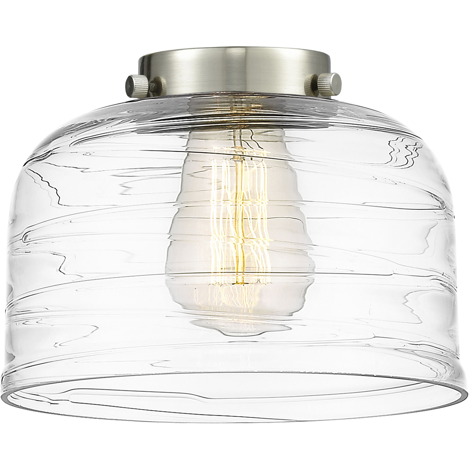 Franklin Restoration Bell 1 Light 8 inch Antique Copper Mini Pendant Ceiling Light in Incandescent, Clear Deco Swirl